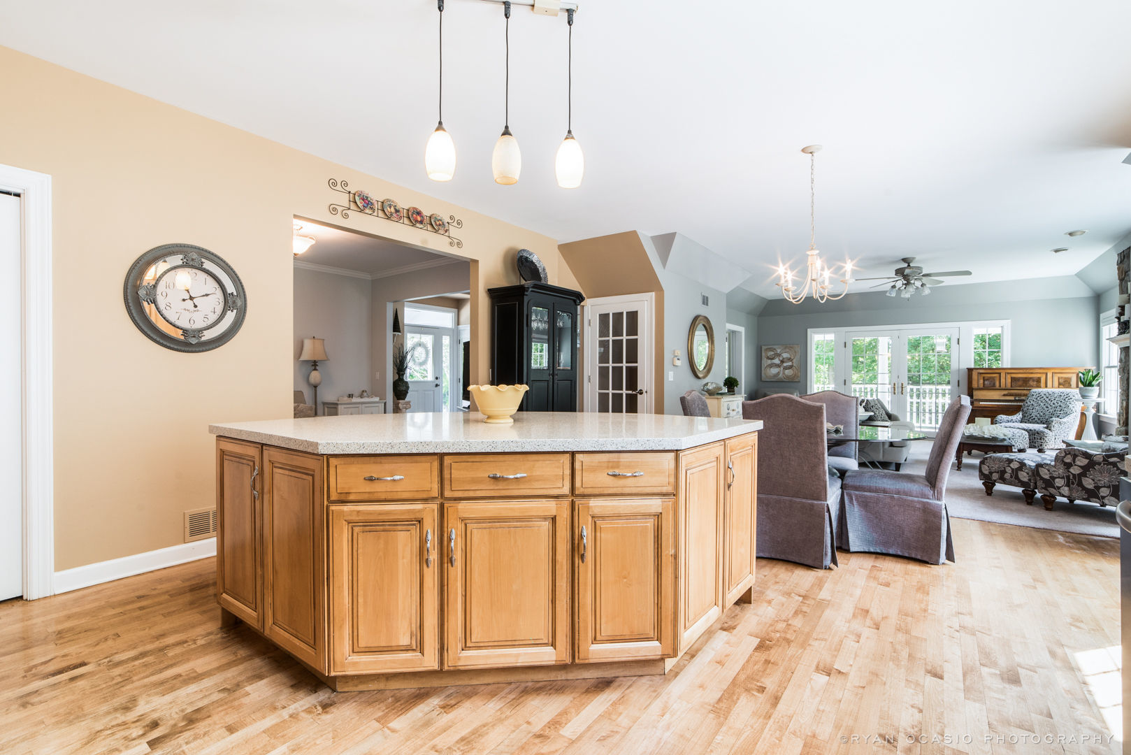 7N607 Stevens Road St. Charles, IL 60175 - Photo 19 of 37 a large kitchen with stainless steel appliances granite countertop a stove and a view of living room