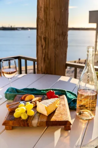 a view of beach and ocean