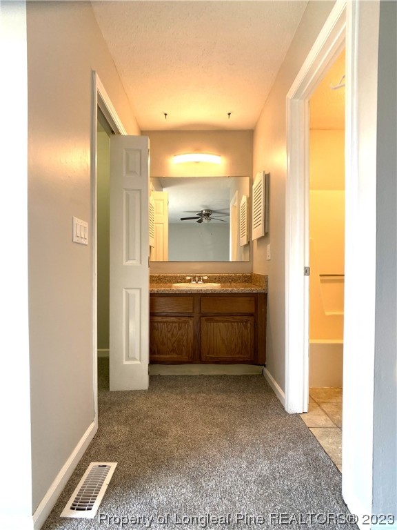 5686 Castleton Drive Hope Mills, NC 28348 - Photo 13 of 21 a bathroom with a double vanity sink and a mirror