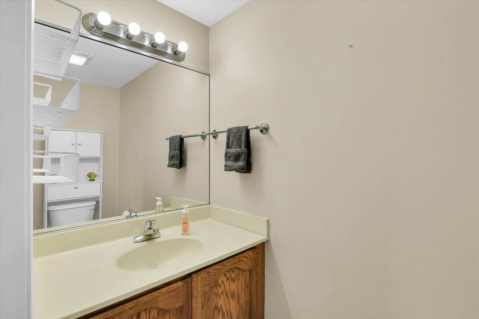 3715 Boulder Ridge Drive Champaign, IL 61822 - Photo 14 of 29 a bathroom with a sink and a mirror