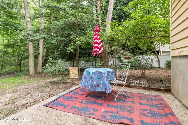 a view of a lake with a city view