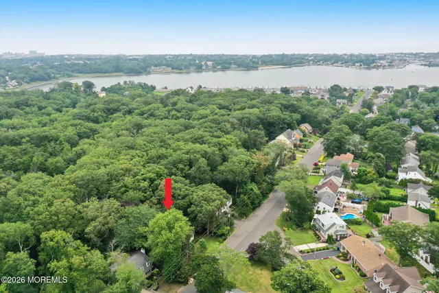 a view of a city and lake