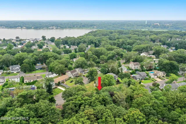 an aerial view of multiple house