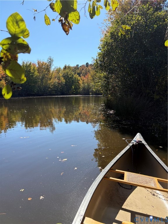 8401 County Drive Disputanta, VA 23842 - Photo 13 of 15 Dock area featuring a water view and a wooded view