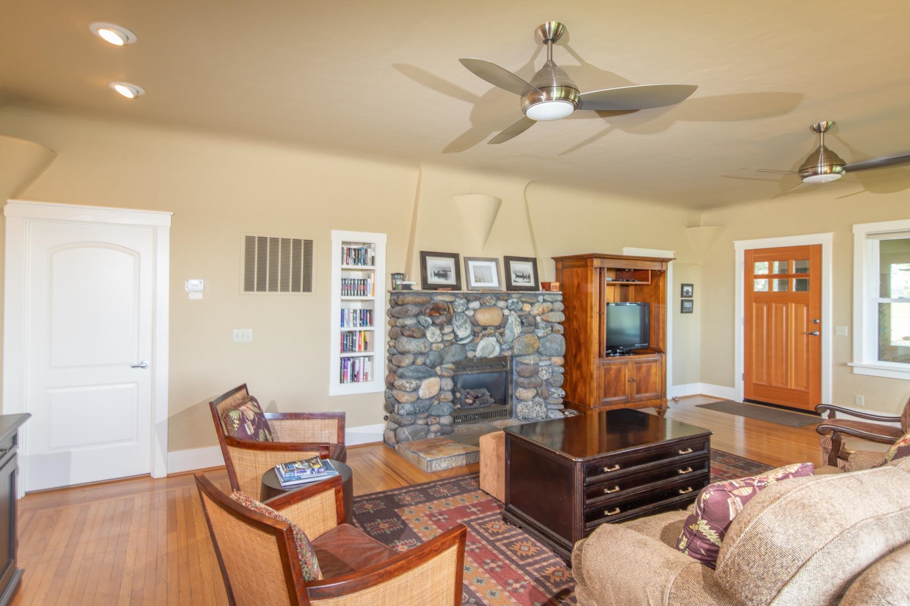 42369 Horr Road Fall River Mills, CA 96028 - Photo 10 of 21 a living room with furniture a ceiling fan and a rug