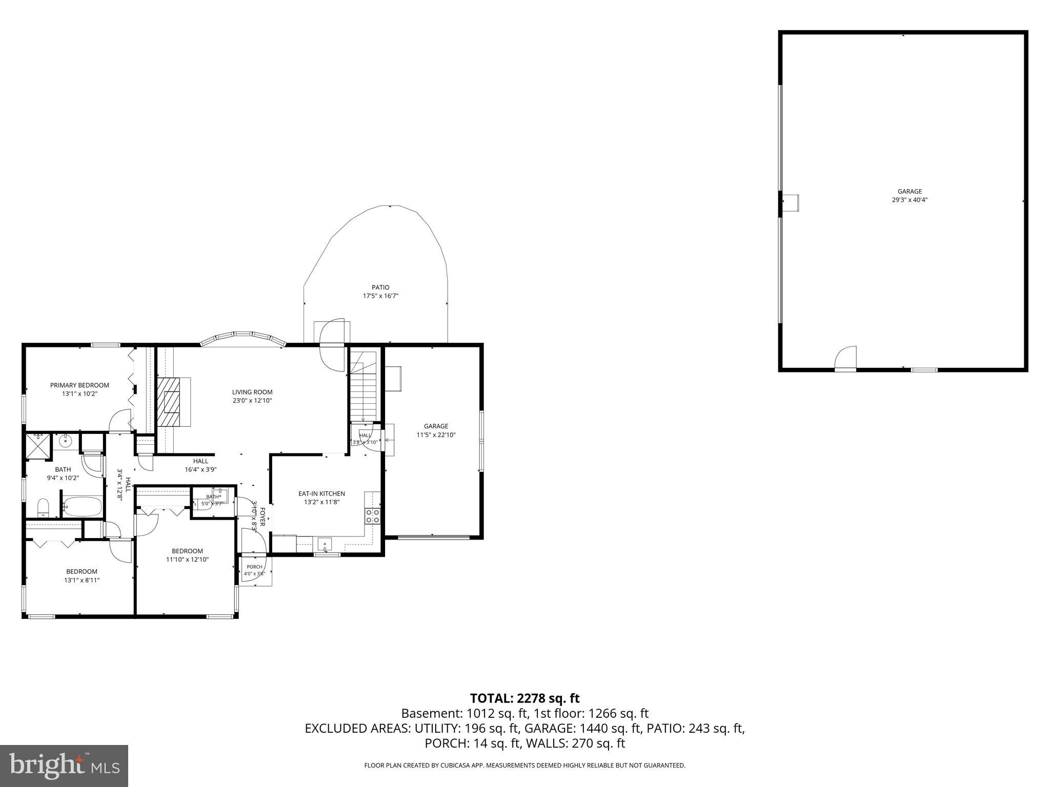 8408 Maryland Road Pasadena, MD 21122 - Photo 46 of 47 Main Level Floor Plan and DETACHED 30X40 Garage