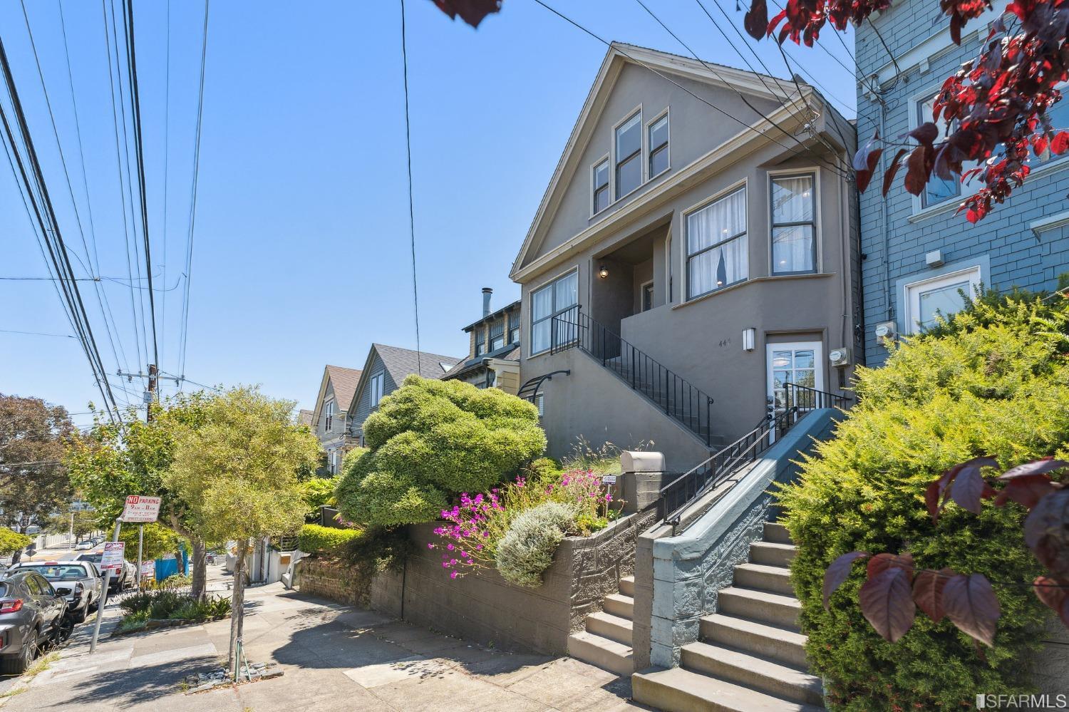 445 Clipper Street San Francisco, CA 94114 - Photo 3 of 62 a front view of a house with a yard