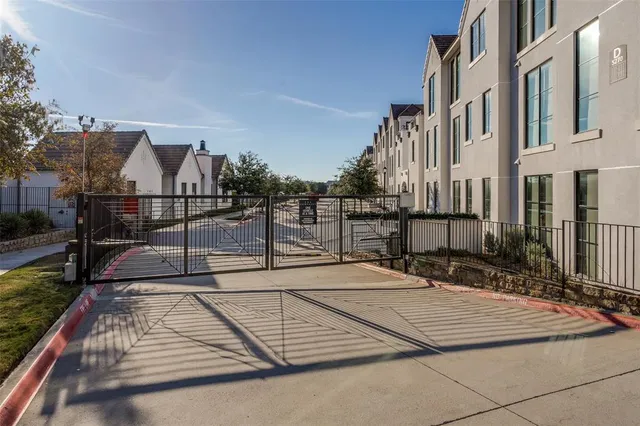 a view of tall buildings with street view