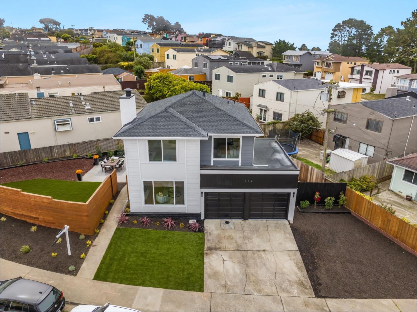 384 Lynbrook Drive Pacifica, CA 94044 - Photo 37 of 40 a aerial view of a house with a yard