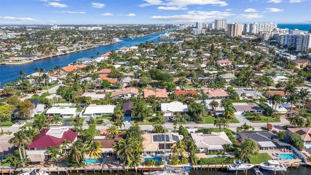 an aerial view of a city