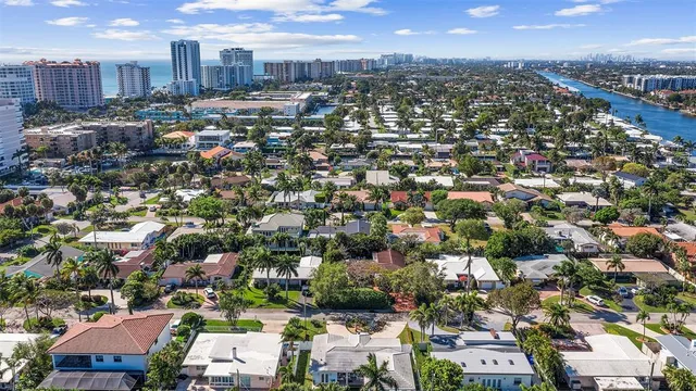 an aerial view of a city