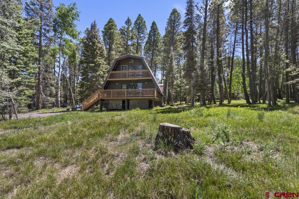 1201 Spruce Road Cimarron, CO 81220 - Photo 4 of 35 a front view of a house with a yard
