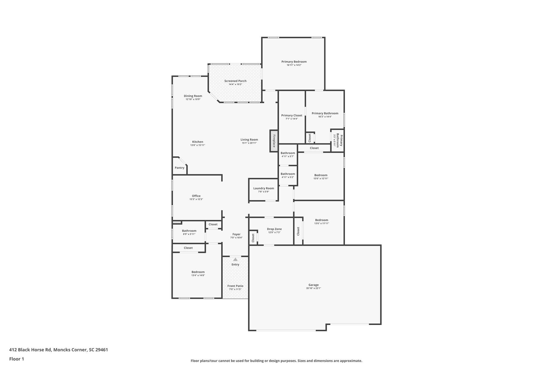 412 Black Horse Road Moncks Corner, SC 29461 - Photo 47 of 47 Floor Plan