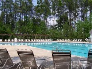 a couple of chairs sitting in a yard