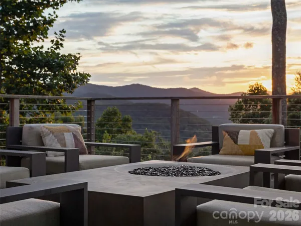 a view of a terrace with couches