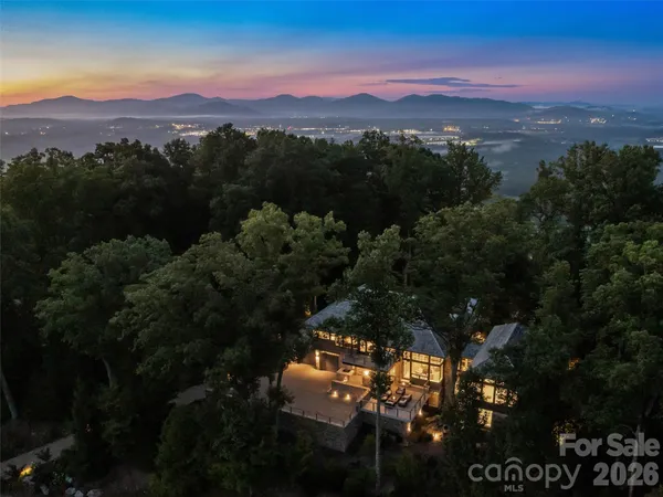 a view of a city with sunset view