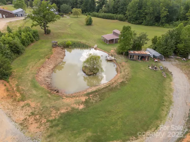 a view of a town with mountains in the background