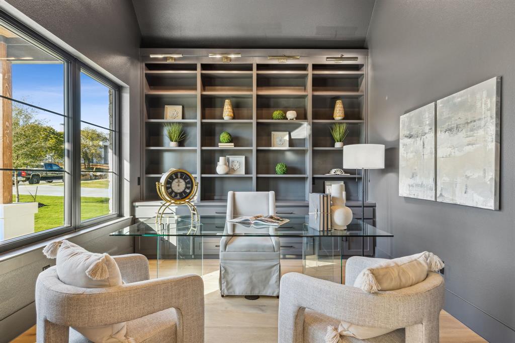 1405 Chelsea Rae Lane Keller, TX 76262 - Photo 5 of 35 a dining room with furniture and a floor to ceiling window
