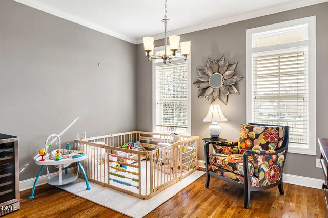 front view of a building with a large window