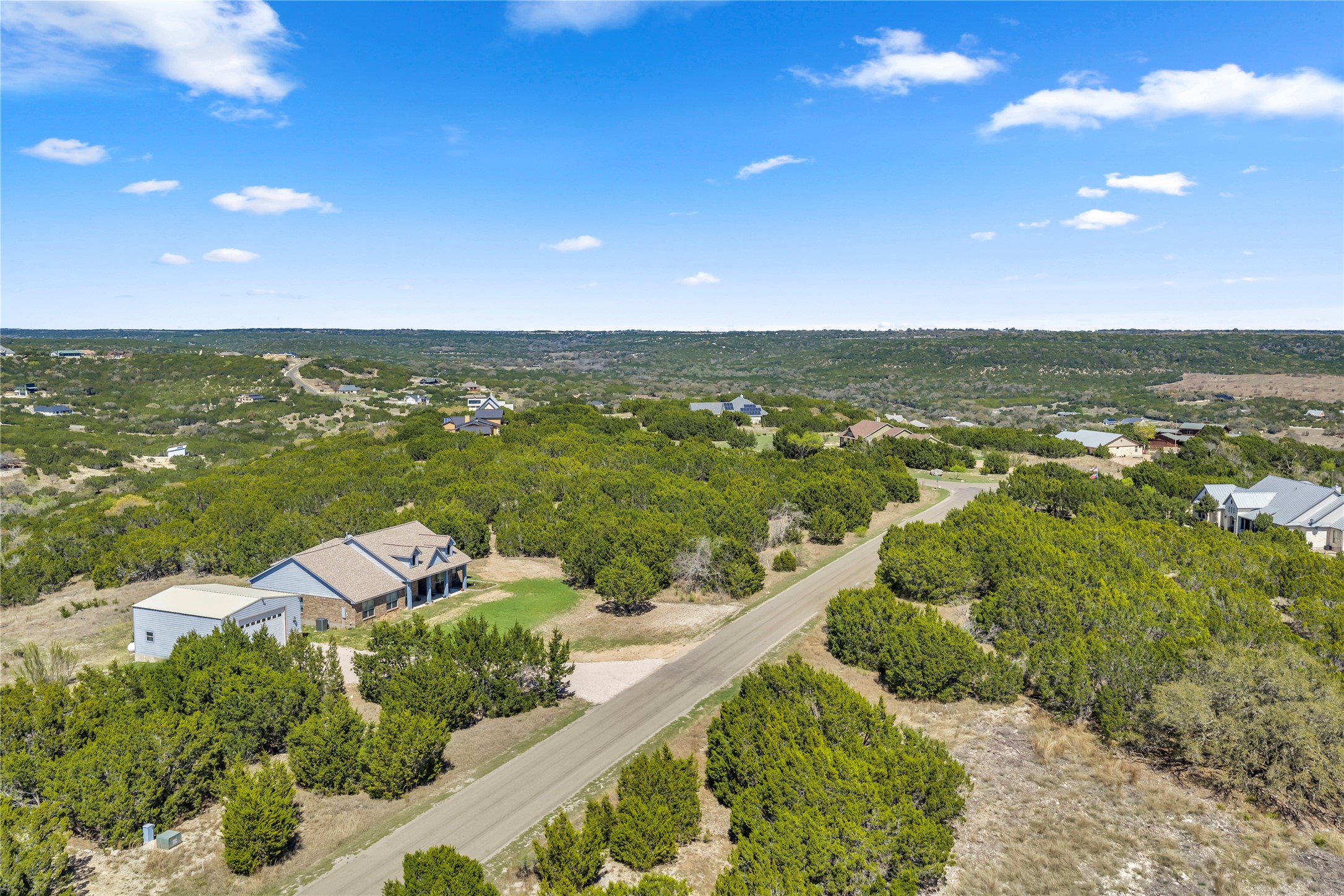 358 Balcones Ridgeway Way Bertram, TX 78605 - Photo 5 of 24 Aerial view facing fornt Corner