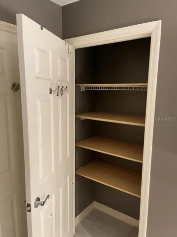 a close view of closet