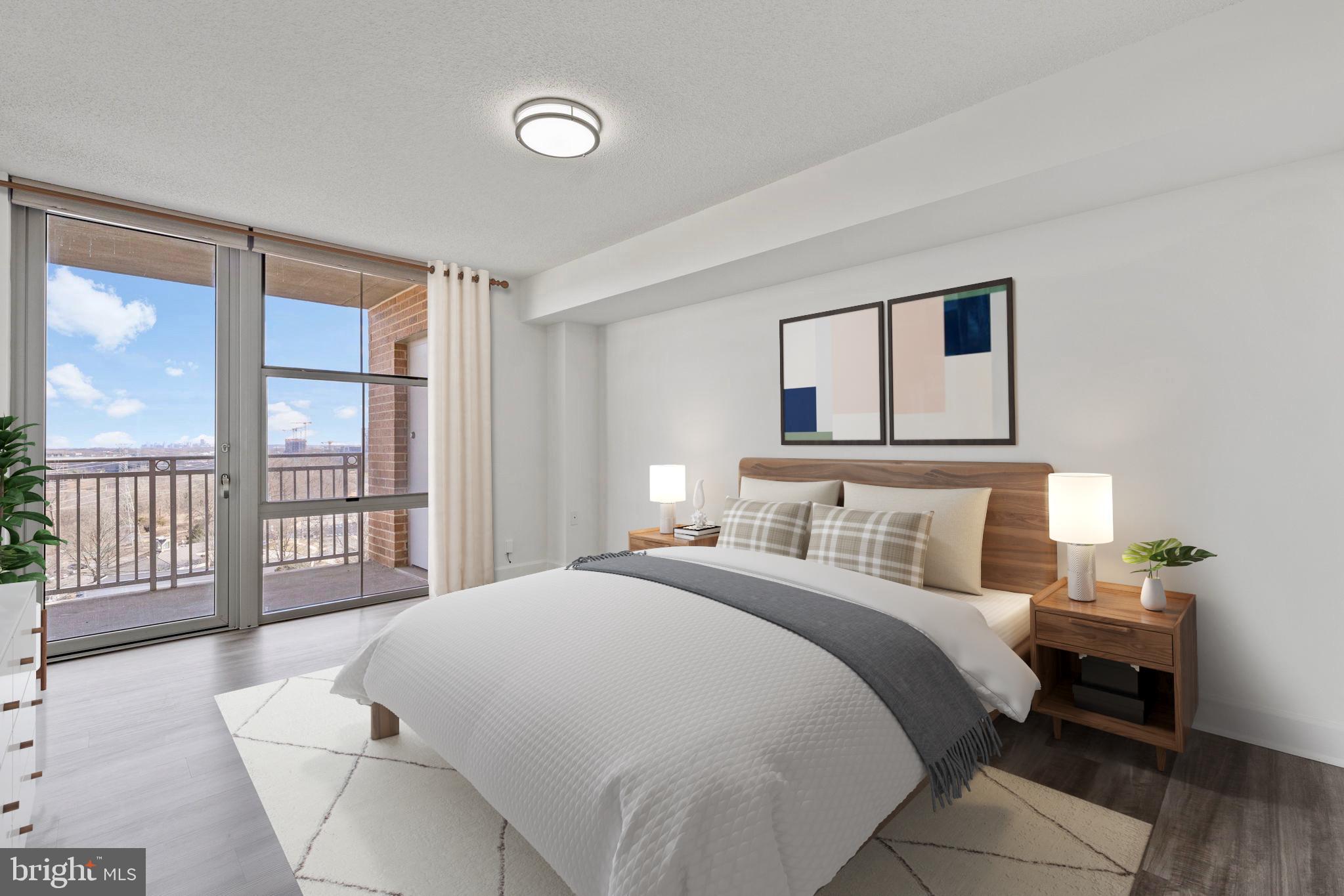 11800 Sunset Hills Road, Unit 1005 Reston, VA 20190 - Photo 7 of 42 First bedroom suite w/private balcony