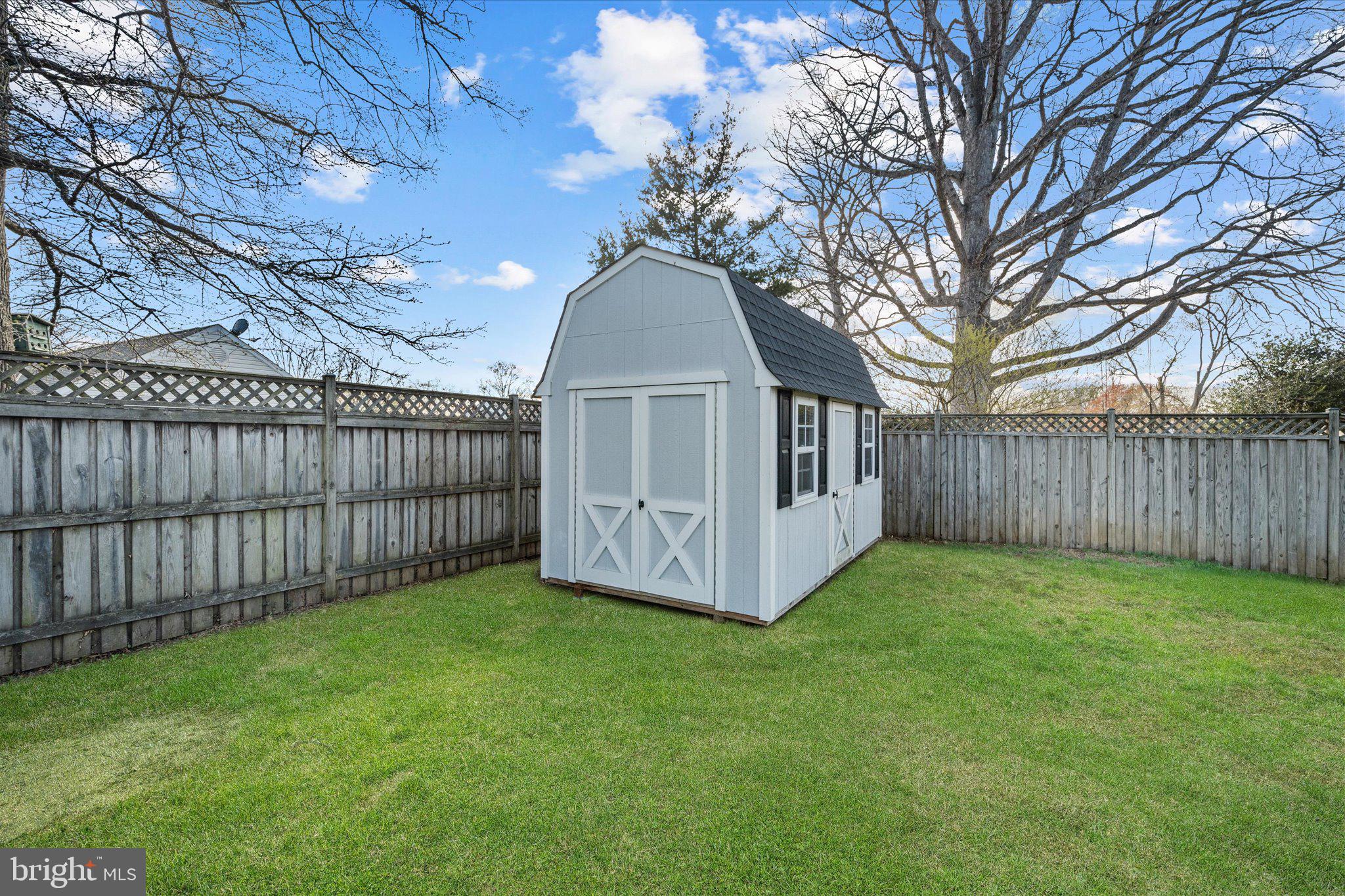 7312 Falmouth Street Springfield, VA 22150 - Photo 36 of 41 a view of a backyard with a small cabin