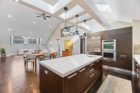 a room with lots of counter top space