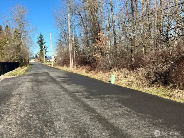 a view of backyard with green space