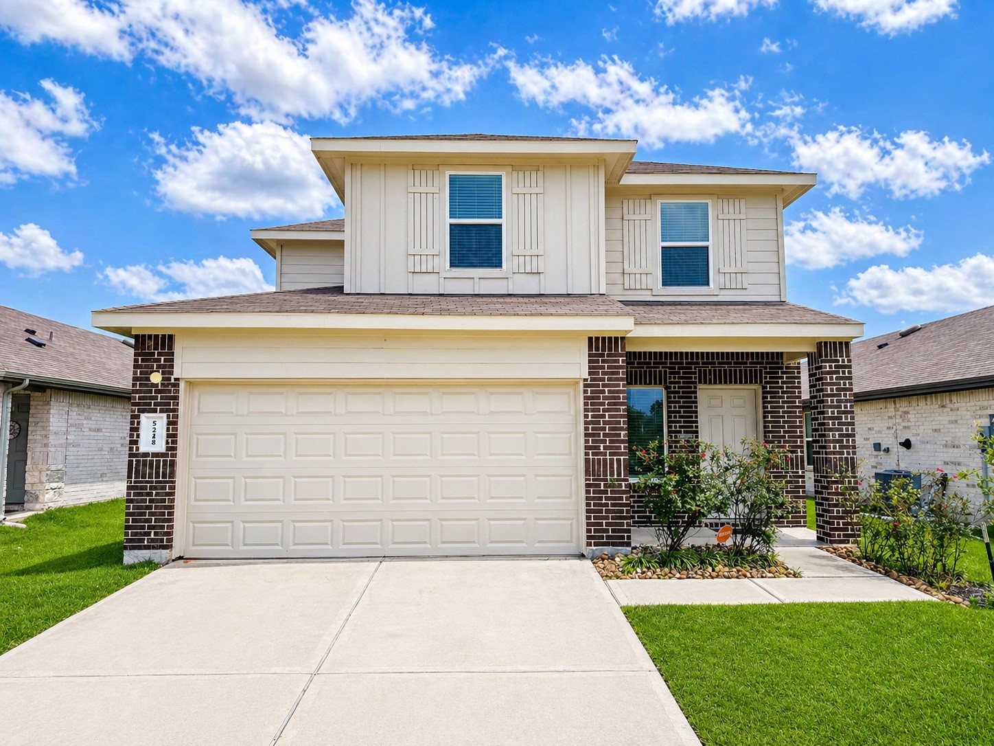 5218 Mossdale Blf Lane Spring, TX 77373 - Photo 1 of 14 a front view of a house with a yard and garage