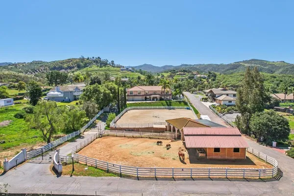 an aerial view of multiple house