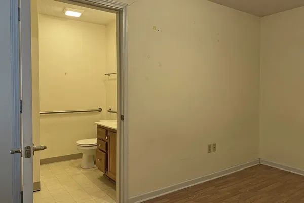 a bathroom with a toilet