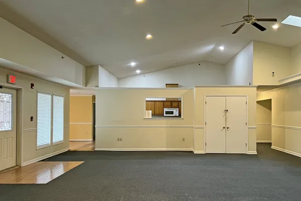 a view of a livingroom with an empty space