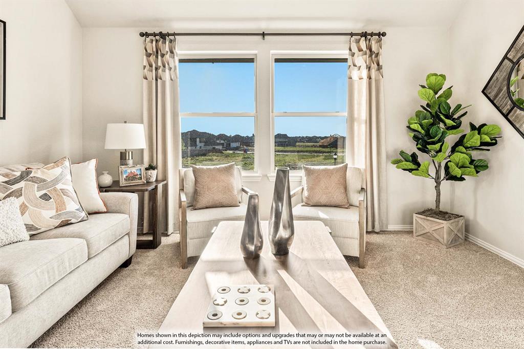 3433 Nightingale Lane Midlothian, TX 76065 - Photo 30 of 40 a living room with furniture and a potted plant