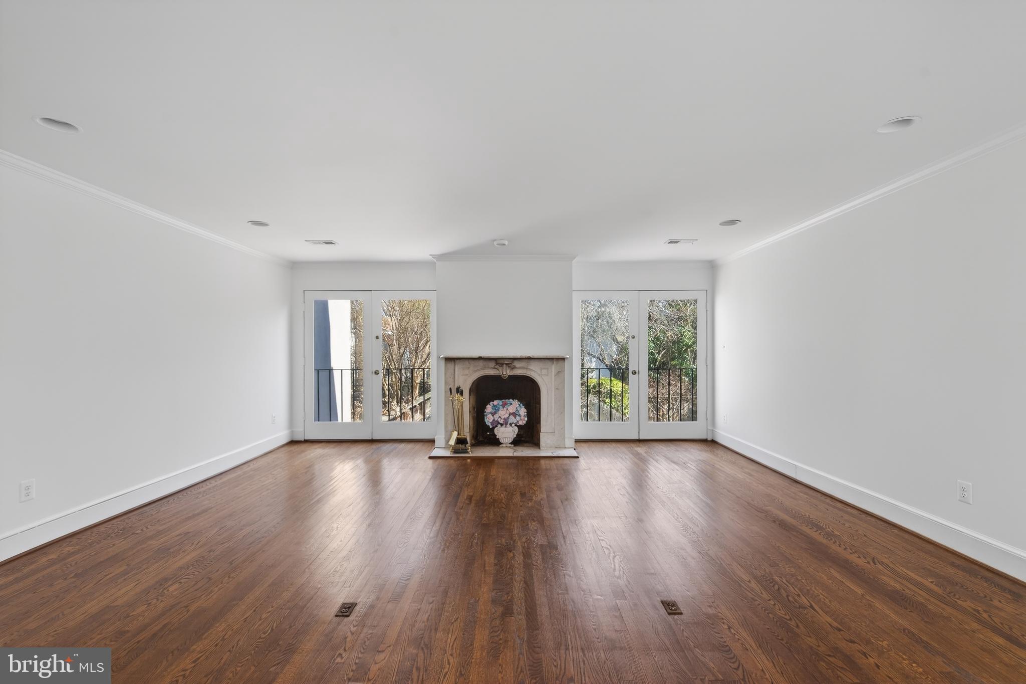 306 9th Street Southeast Washington, DC 20003 - Photo 25 of 50 a view of a livingroom with wooden floor a fireplace and windows