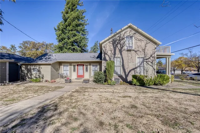a view of a house with a door