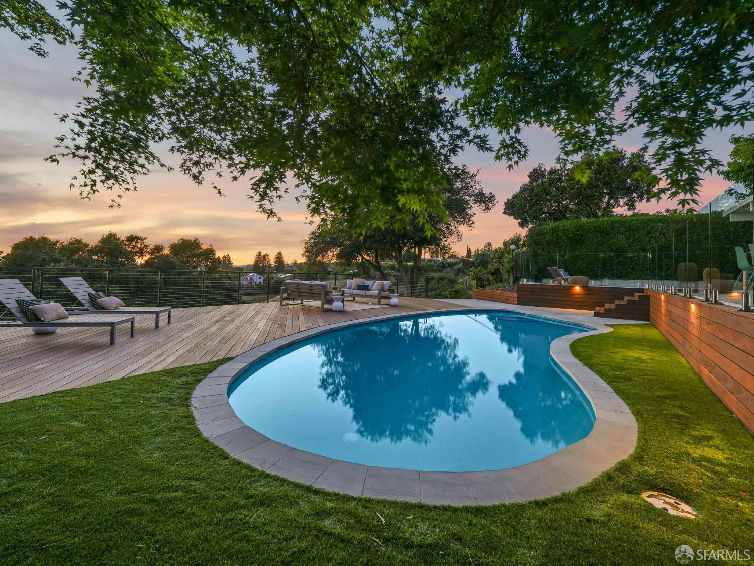 5664 Greenridge Road Castro Valley, CA 94552 - Photo 51 of 59 a view of a swimming pool with a yard