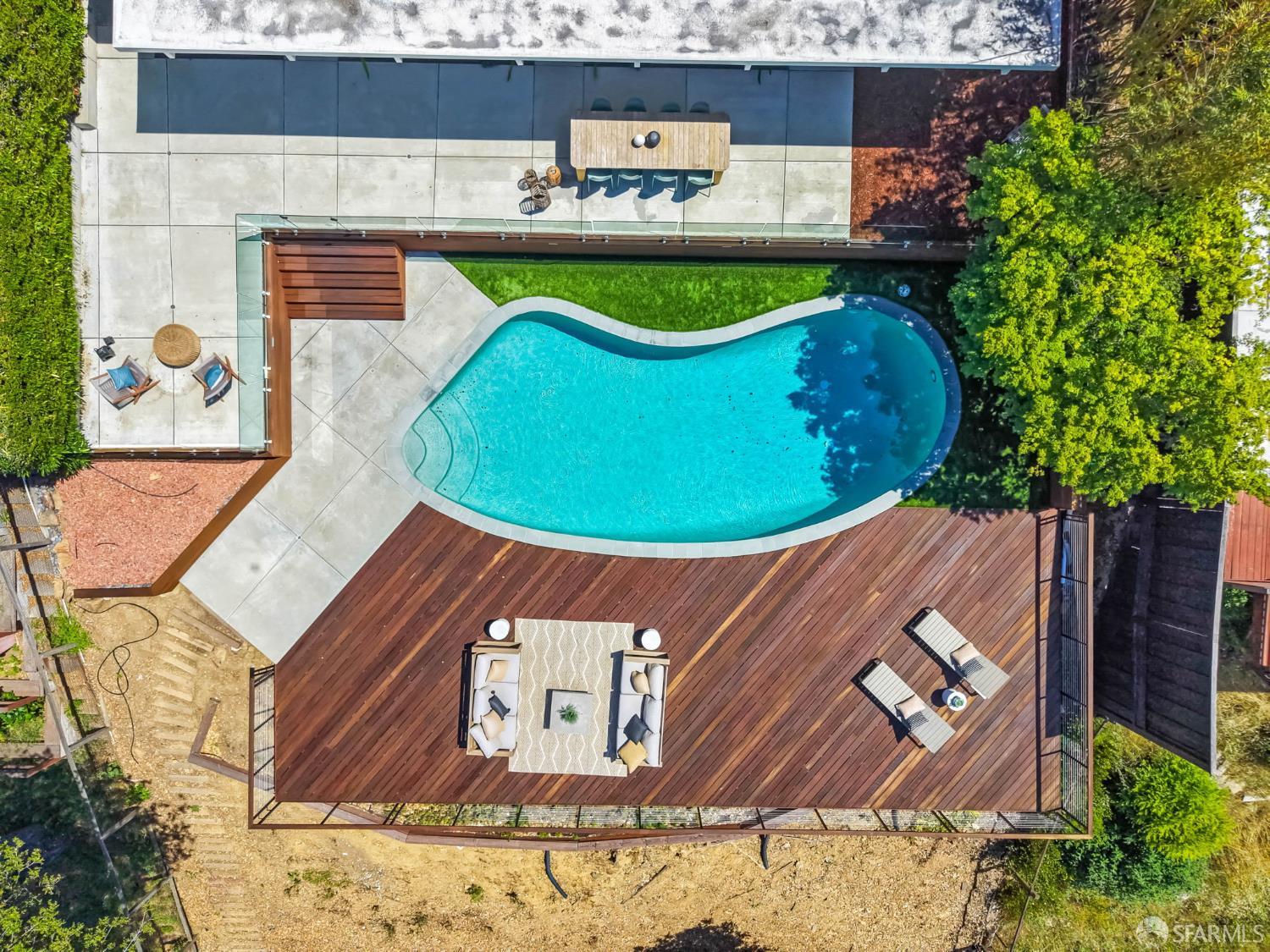 5664 Greenridge Road Castro Valley, CA 94552 - Photo 58 of 59 an aerial view of a house with a swimming pool