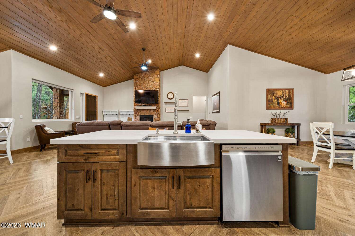 3360 West Blazingstar Road Show Low, AZ 85901 - Photo 36 of 71 a kitchen with kitchen island granite countertop lots of counter top space
