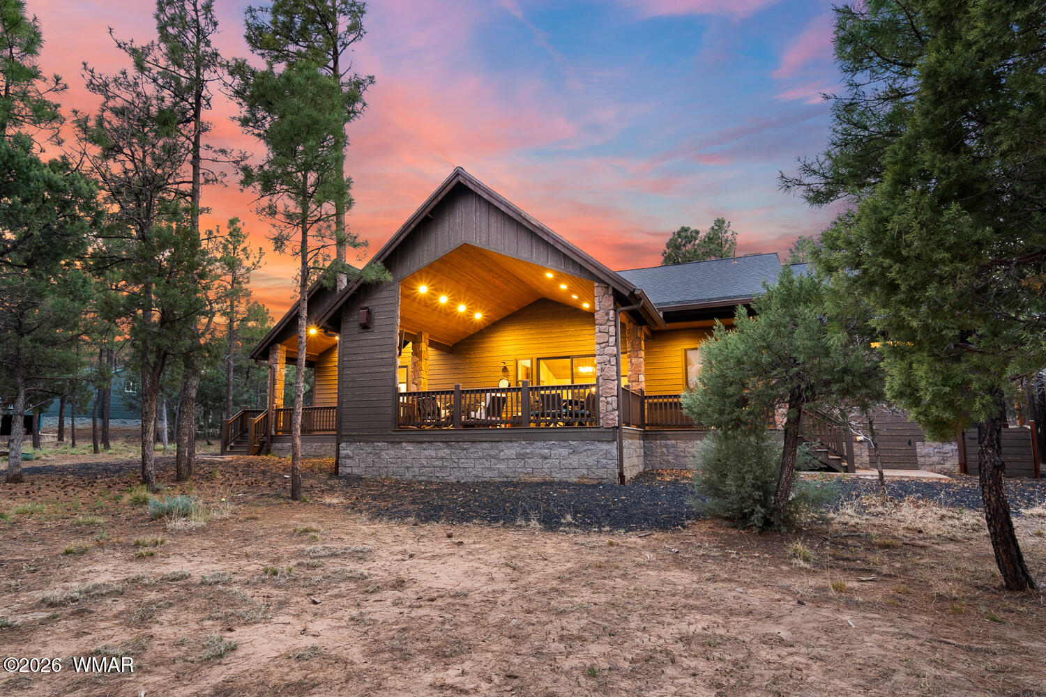3360 West Blazingstar Road Show Low, AZ 85901 - Photo 69 of 71 a front view of a house with a yard and tree s