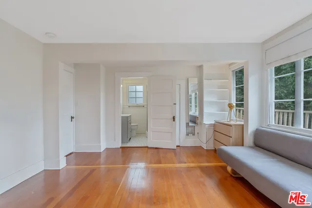 wooden floor and windows in a room