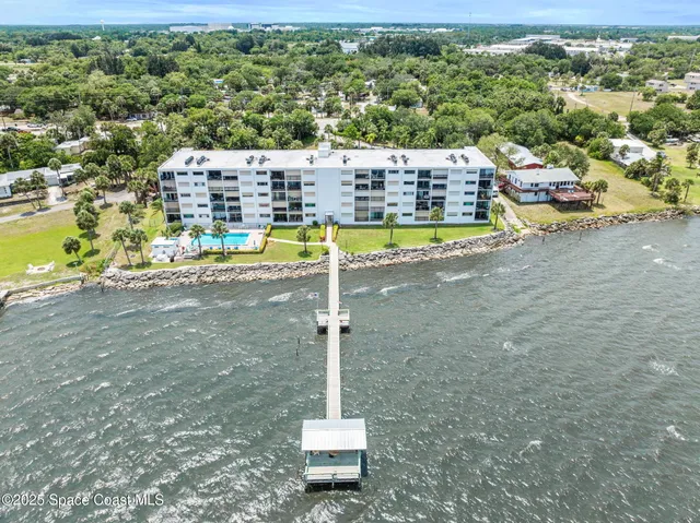 an aerial view of a tennis ground and large trees