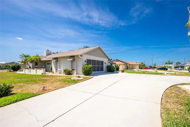 a view of a swimming pool with a lake view