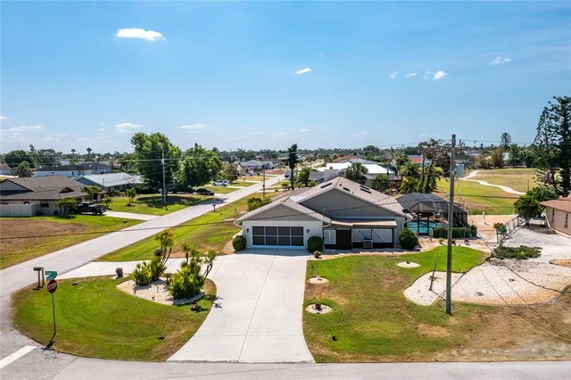 an aerial view of a city