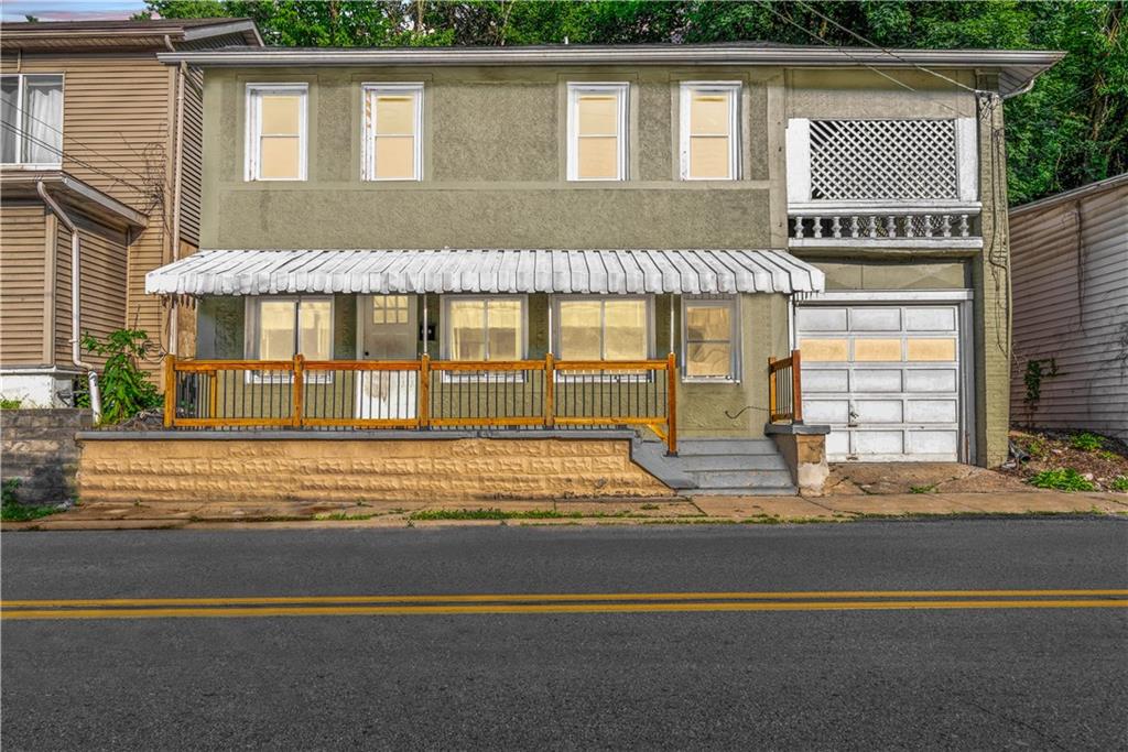 a front view of a house