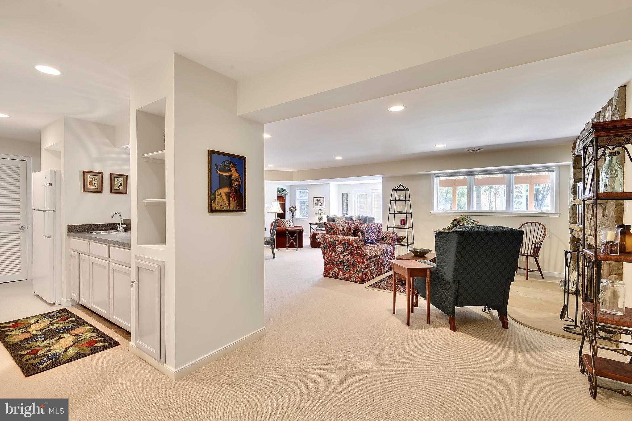 1486 Waterfront Road Reston, VA 20194 - Photo 24 of 30 Lower Level Family Rm w/Wet Bar, Full Size Refrig
