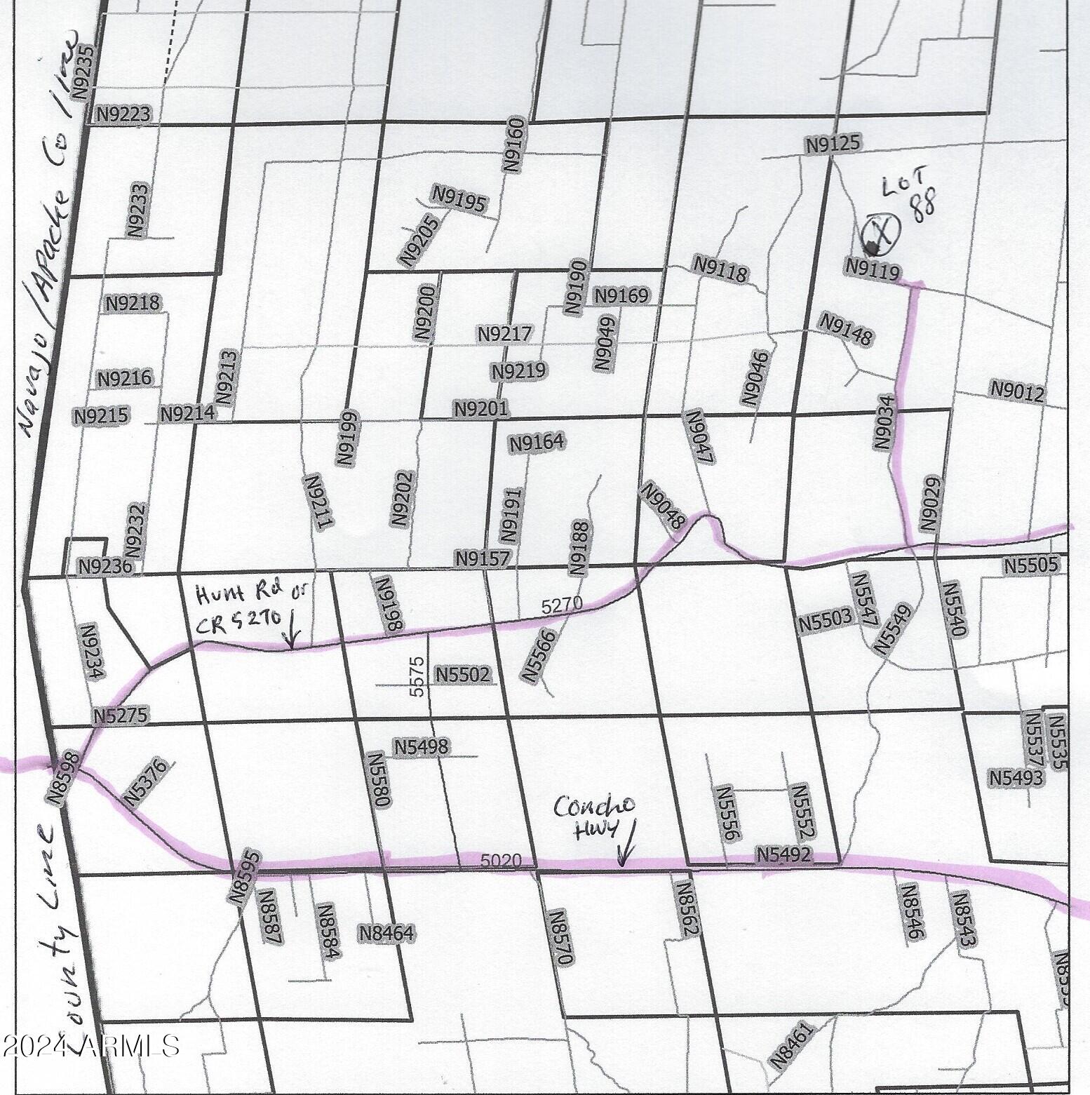 Lot 88 Ranch Of The White Mountains, Unit 88 Concho, AZ 85924 - Photo 4 of 14 Lot.88.map