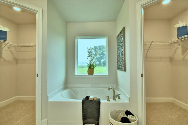 an empty room that has a window