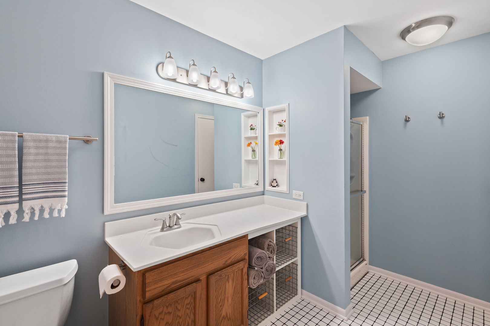 9702 Chelsea Place Mokena, IL 60448 - Photo 13 of 20 a bathroom with a sink a toilet and a mirror