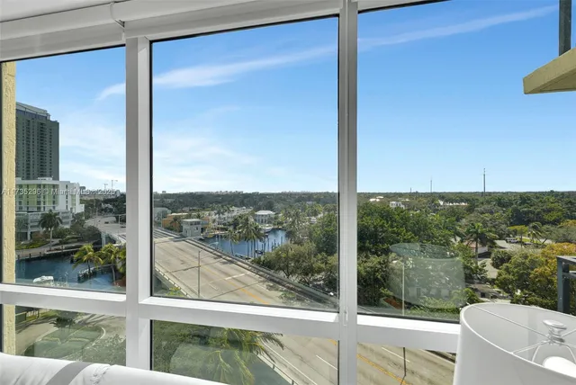 a view of a city from a balcony